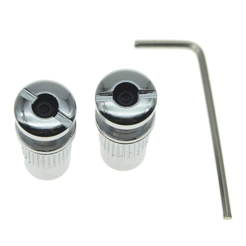 KAISH Guitar Locking Tailpiece Mounting Studs Locking Stop Bar Posts Wraparound Bridge Locking Posts Chrome - Image 2